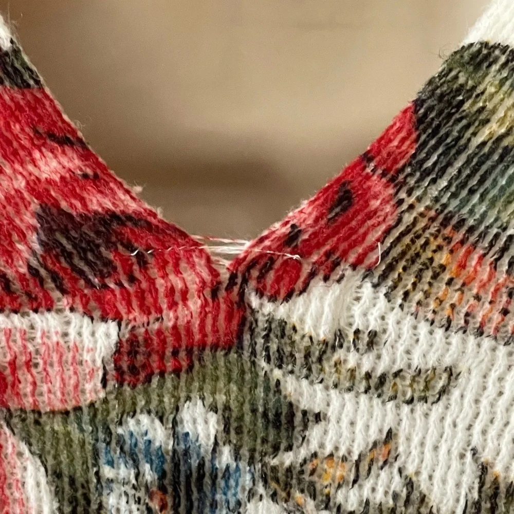 EUC Anthropologie Marseille Floral Fringed Kimono Poncho Shawl O/S Boho Western - Picture 8 of 15